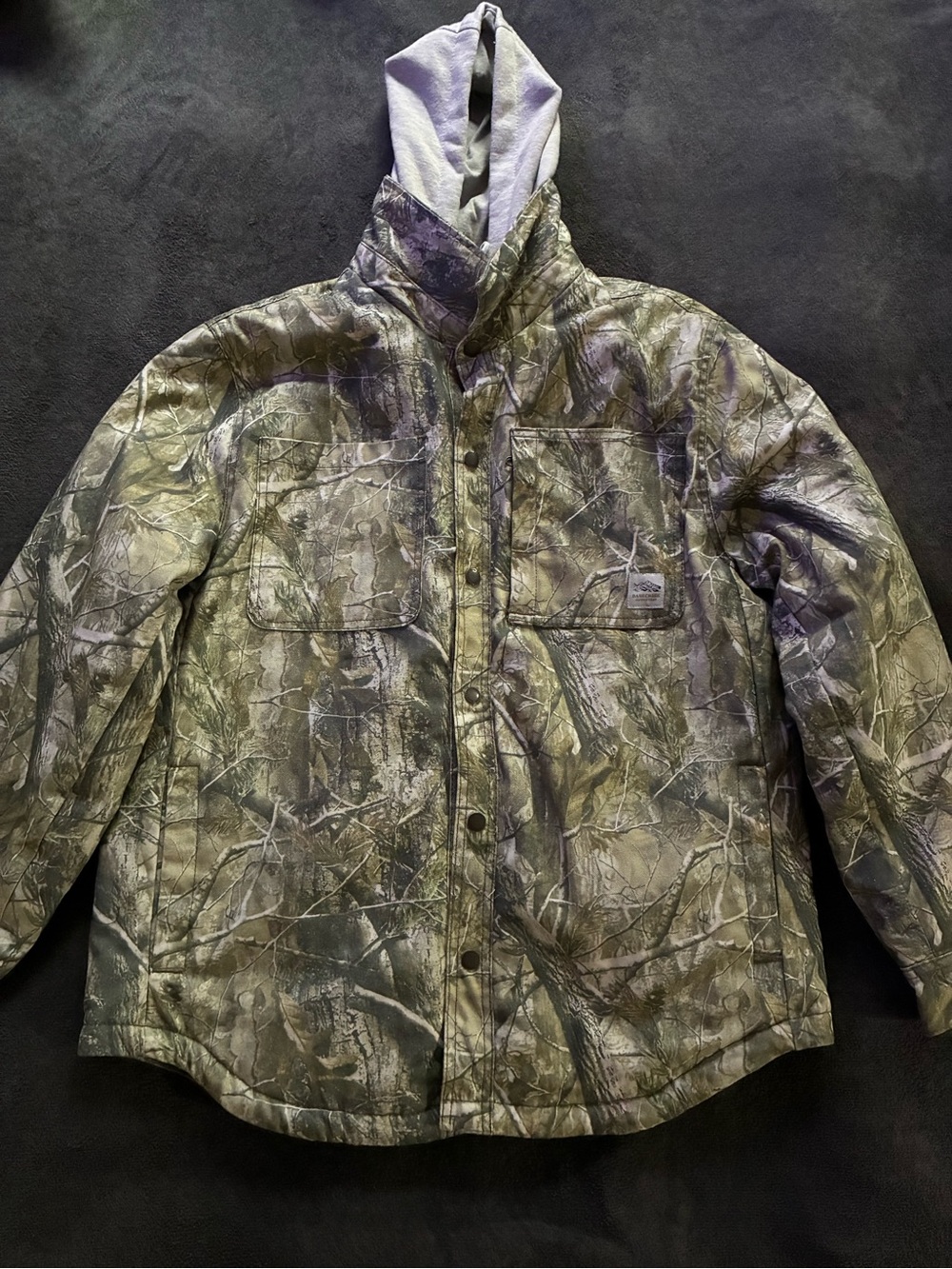 Bass Creek Outfitters Camo Hooded Jacket Realtree New